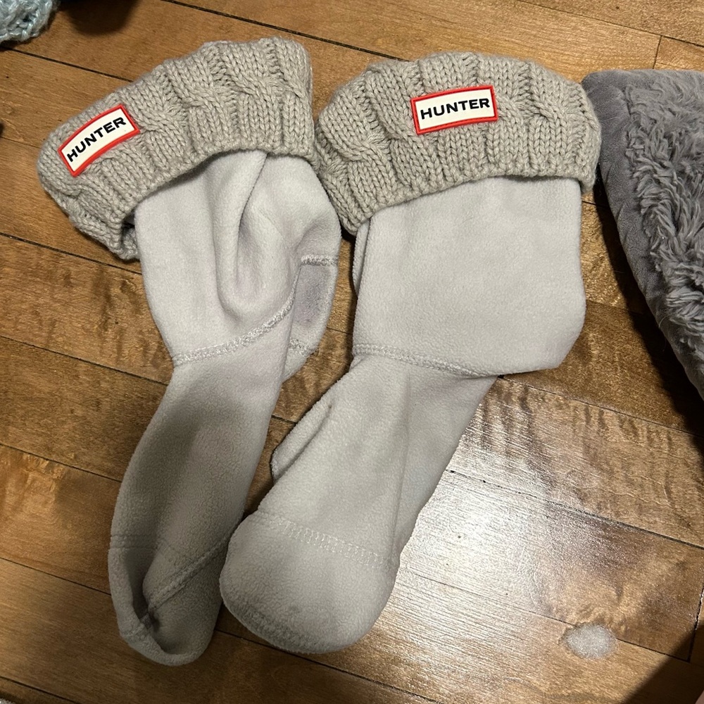 Hunter Boots 6 Stitch Cable Knit Boot Socks Short Length
